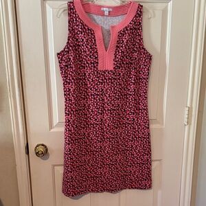 New York & Company Pink and Black Polka Dot Mini Dress